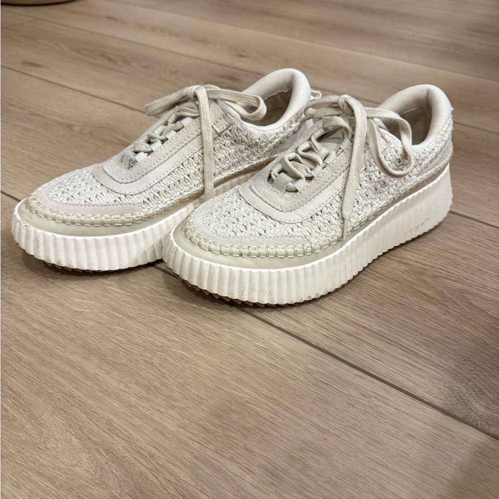 Dolce Vita Cream Canvas Sneakers